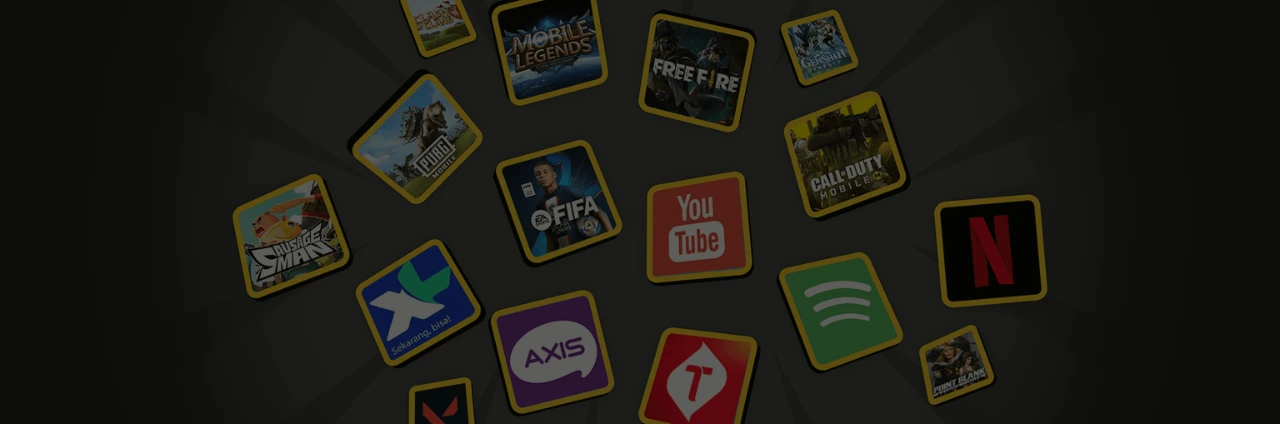 Banner Voucher Top Up Game Dark