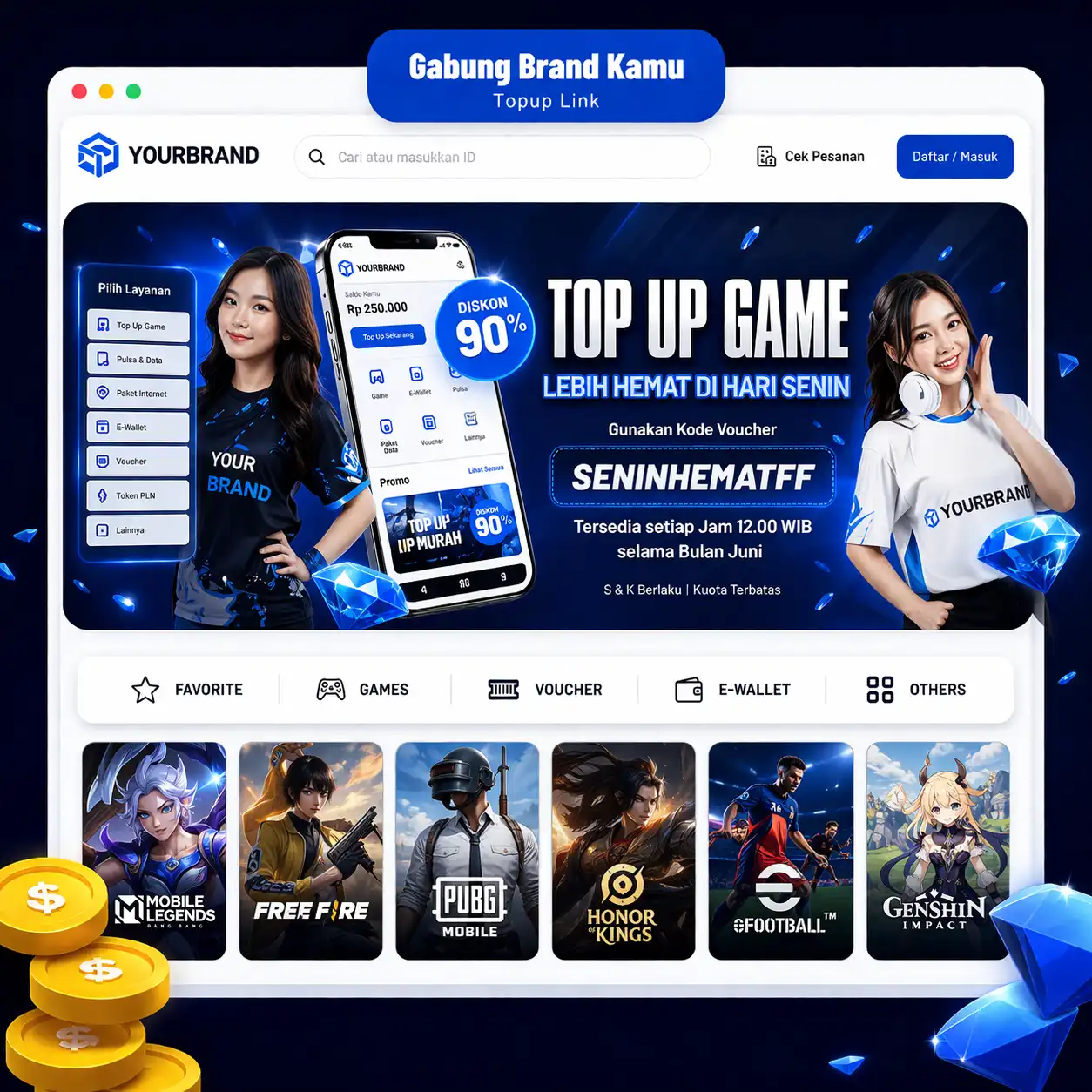 BedStore - Top Up Game Murah dan Resmi
